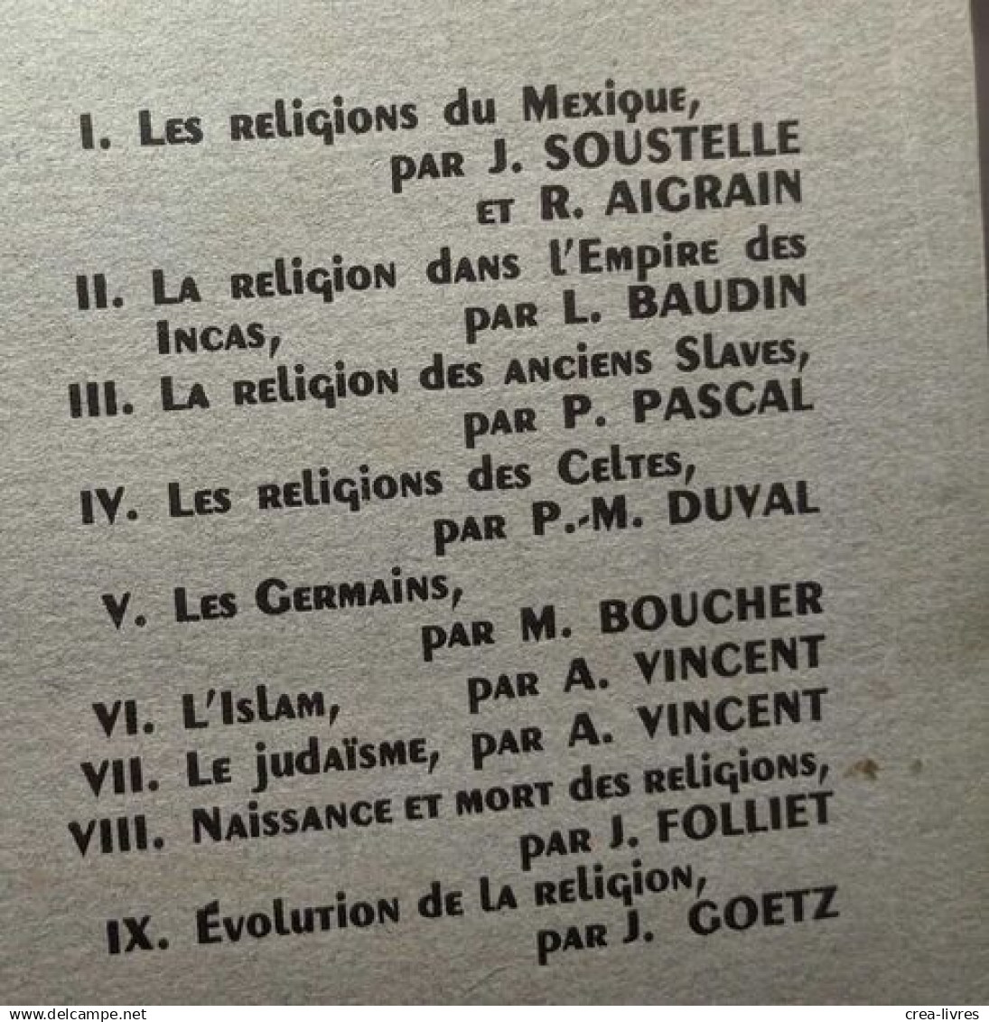 Histoire Des Religions - TOME 3 + TOME 4 + TOME 5 - Religion