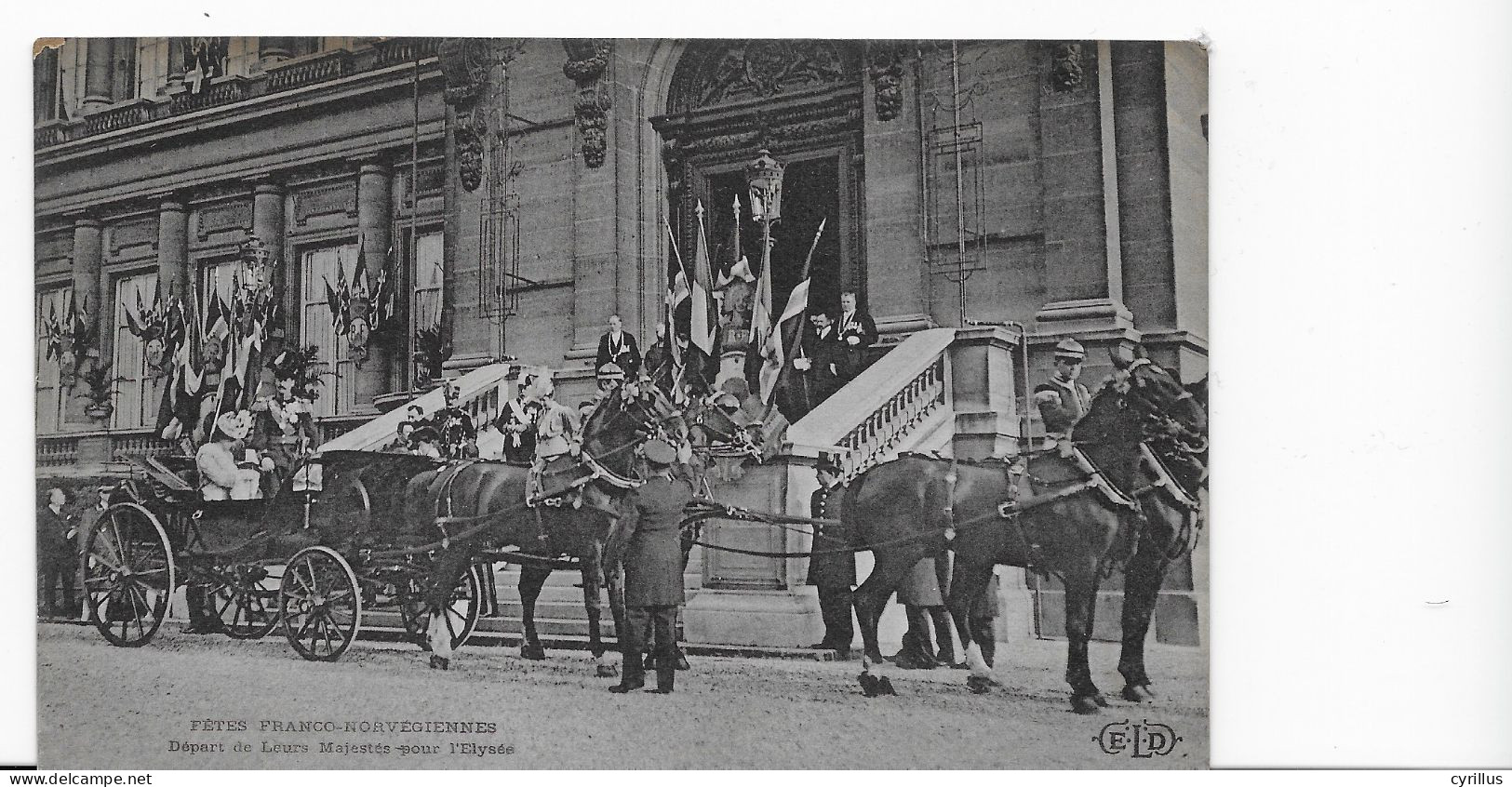 FETE FRANCO-NORVEGIENNES - Départ De Leurs Majestés Pour L'Elysée - Eventi