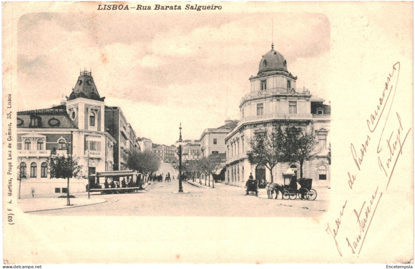 CPA Carte Postale  Portugal Lisboa Rua Barata Salgueiro 1903 VM79811ok - Lisboa