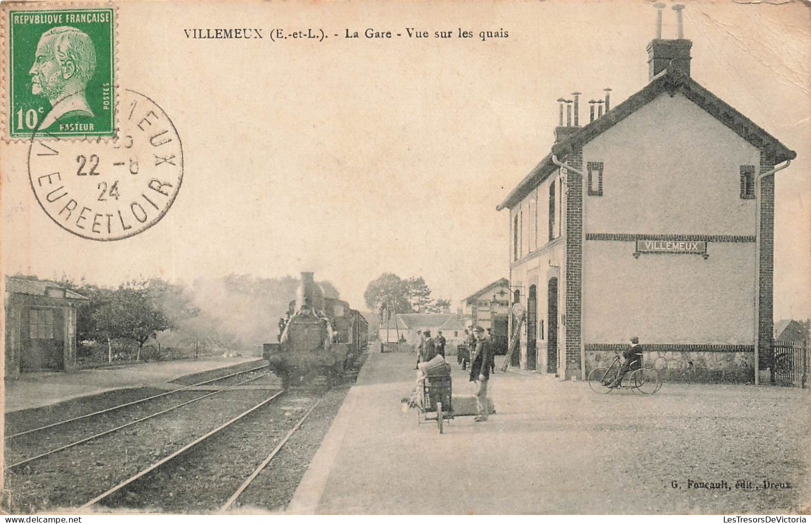FRANCE - Villemeux - La Gare - Vue Sur Les Quais - Animé - Carte Postale Ancienne - Villemeux-sur-Eure