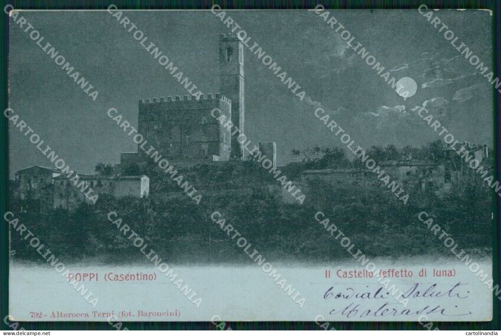 Arezzo Poppi Chiaro Di Luna Alterocca 792 Cartolina VK1285 - Arezzo