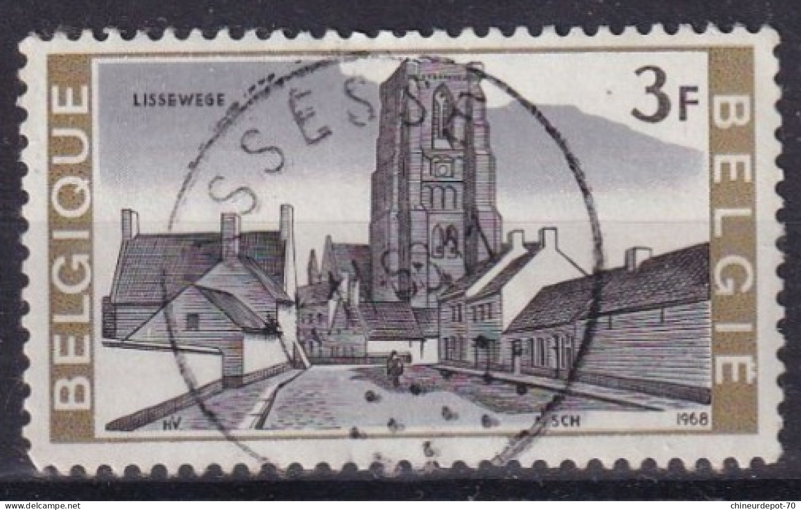 1968 Lissewege Assesse Brussel Bruxelles Liège Dour Limerlé Butgenbach - Oblitérés