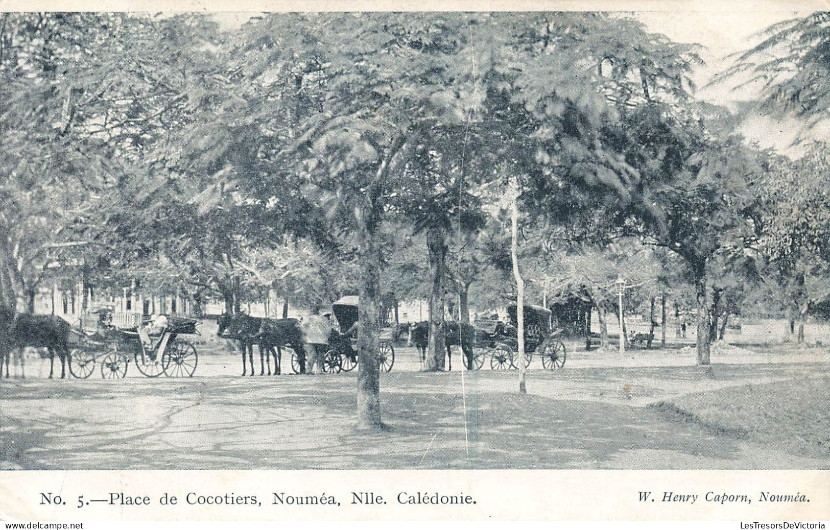 NOUVELLE CALEDONIE - Nouméa - Place De Cocotiers - Animé - Carte Postale Ancienne - Neukaledonien