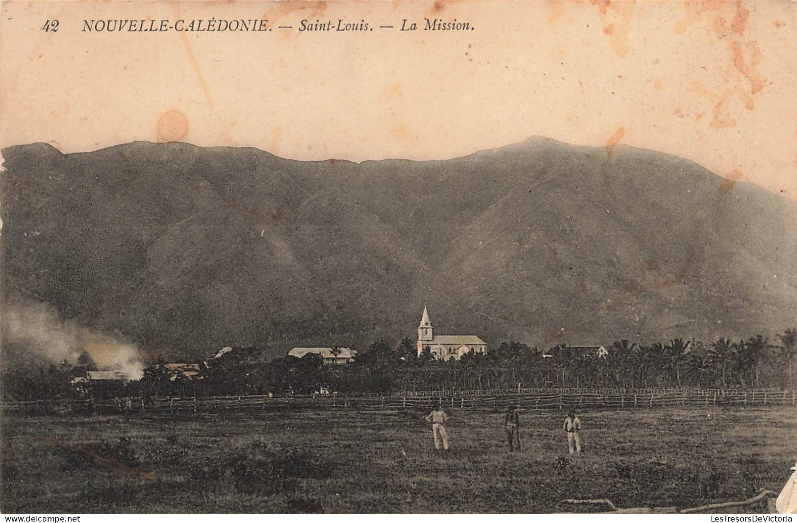 NOUVELLE CALEDONIE - Saint Louis - La Mission - Animé - Carte Postale Ancienne - New Caledonia
