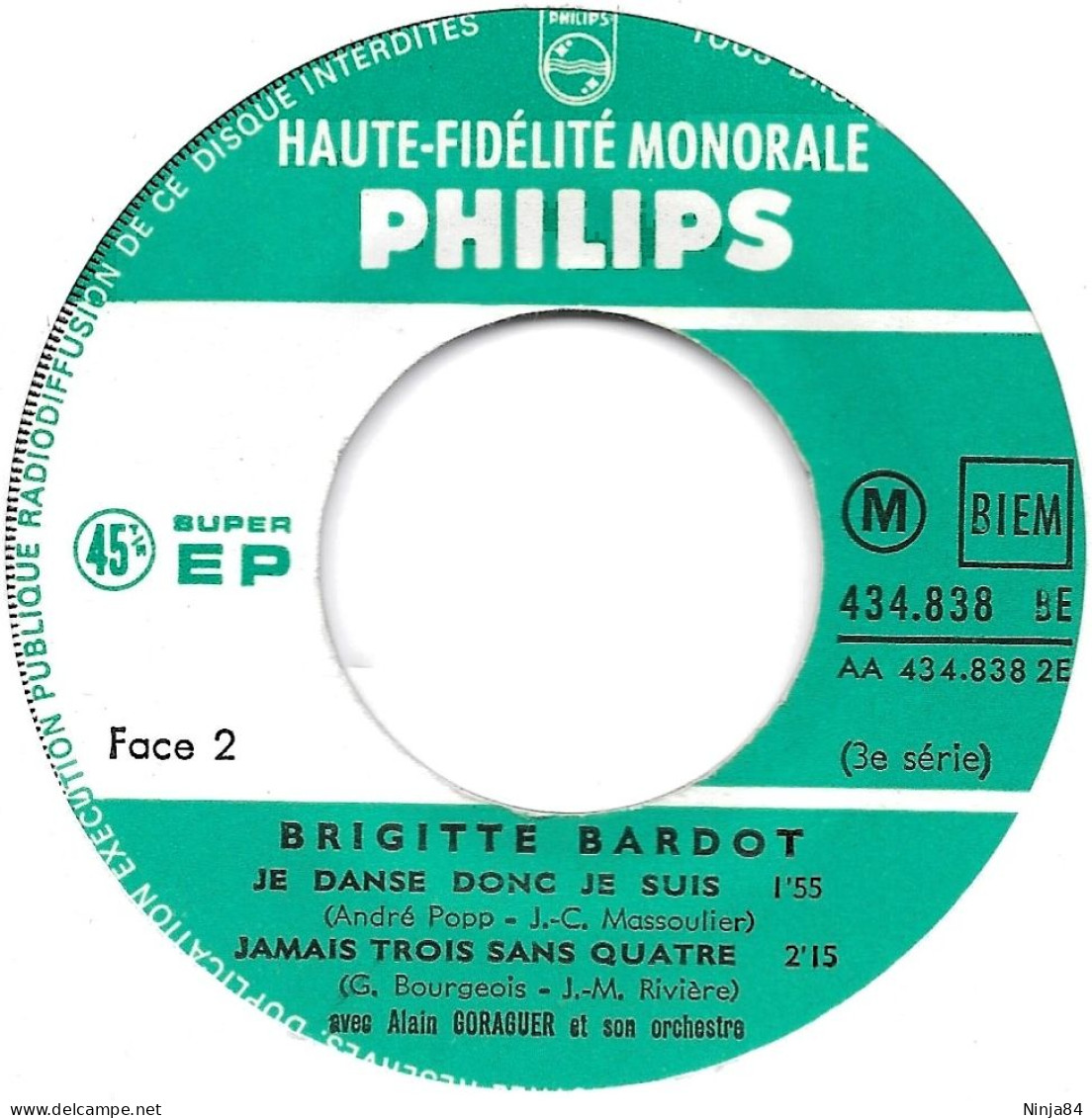 EP 45 RPM (7") Brigitte Bardot   "  Ça Pourrait Changer  " - Other - French Music