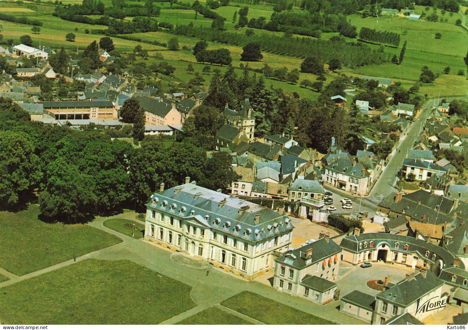 Le Grand Lucé * Vue Aérienne Sur Le Château , La Mairie Et Le CEG * Collège école - Le Grand Luce