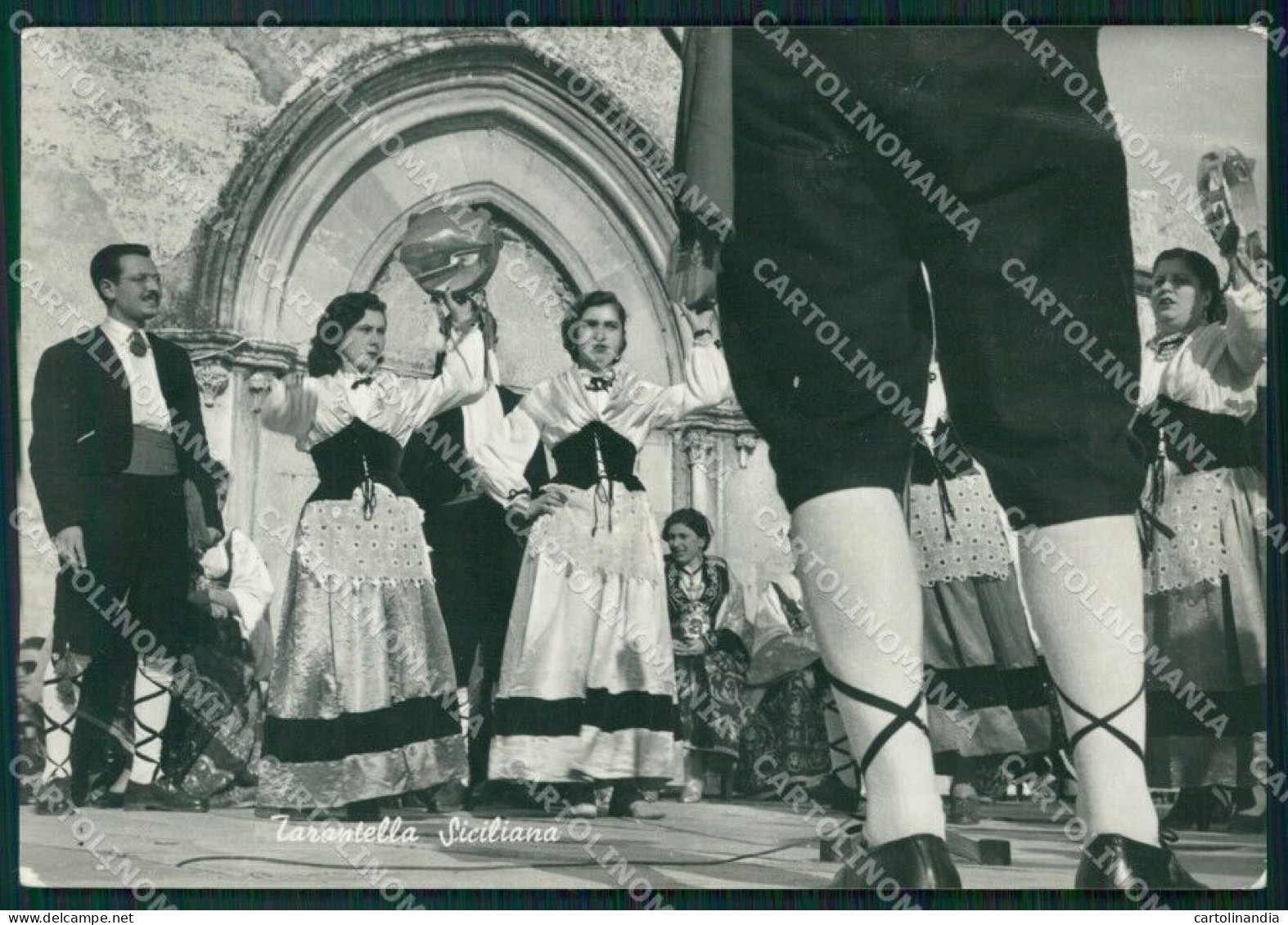 Messina Taormina Costumi Tarantella Foto FG Cartolina ZK2656 - Messina