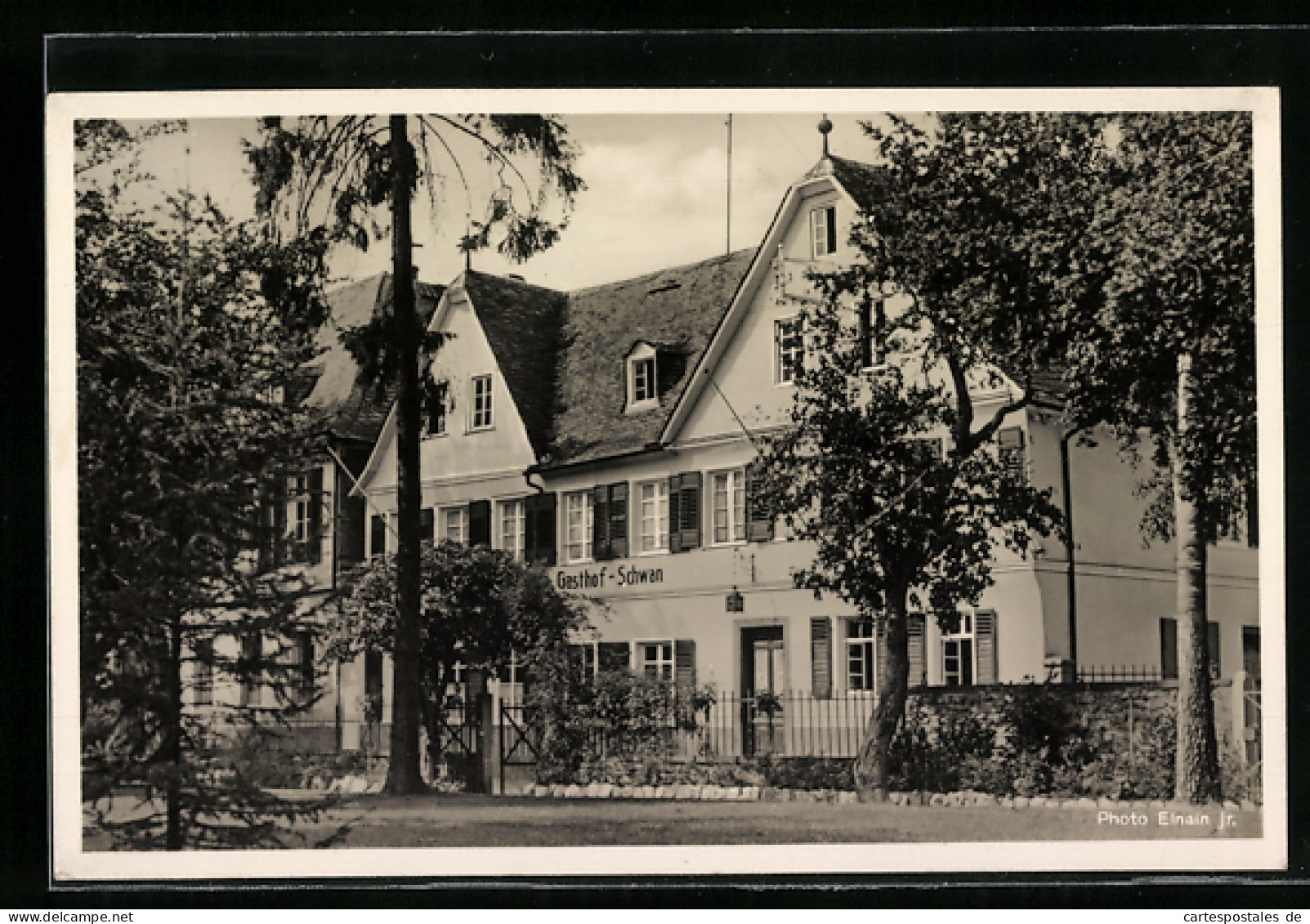 AK Niederwalluf I. Rheingau, Gasthof Schwan, Inh.: J. B. Becker  - Rheingau