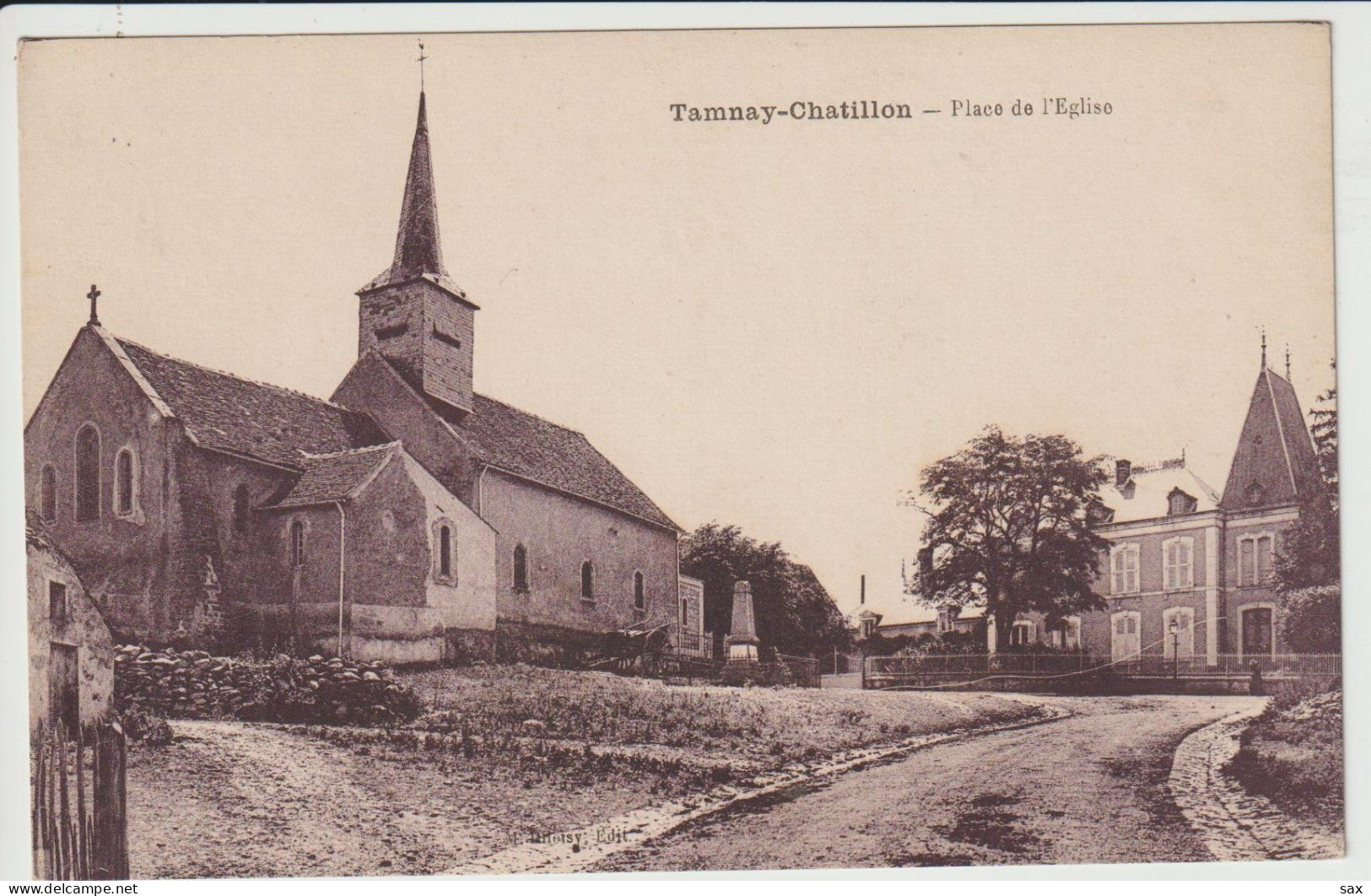 2416-345 Tamnay (chatillon) En Bazois église St Jean Baptiste Et Chateau Dep 58 Retrait Le 05-05 - Chatillon En Bazois