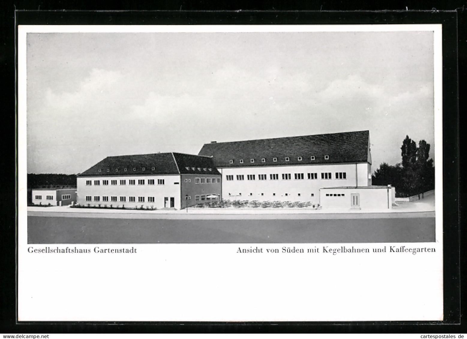 AK Nürnberg, Gesellschaftshaus Gartenstadt, Ansicht Von Süden Mit Kegelbahnen Und Kaffeegarten  - Nuernberg