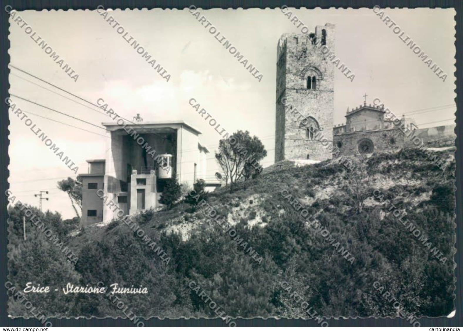 Trapani Erice Stazione Funivia Foto FG Cartolina ZF6656 - Trapani