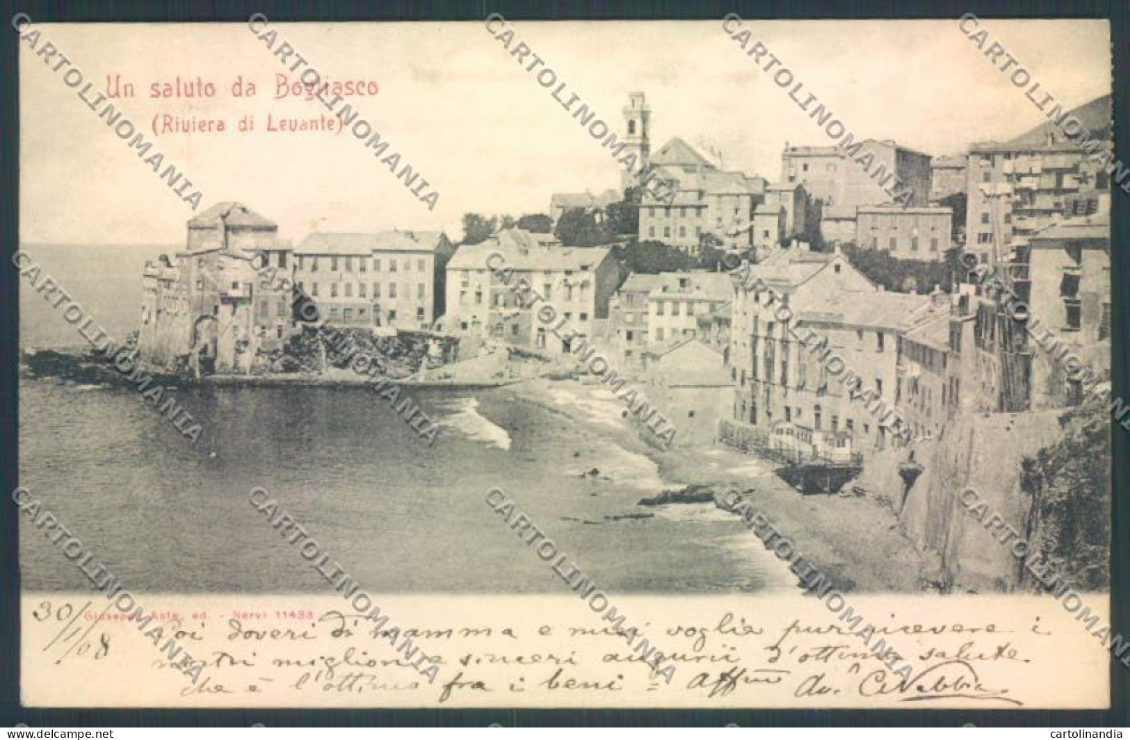 Genova Bogliasco Cartolina ZT0344 - Genova