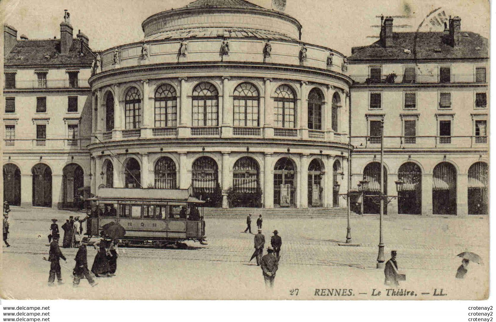 35 RENNES N°27 LL Le Théâtre Tramway Tram N°22 Facteur - Rennes