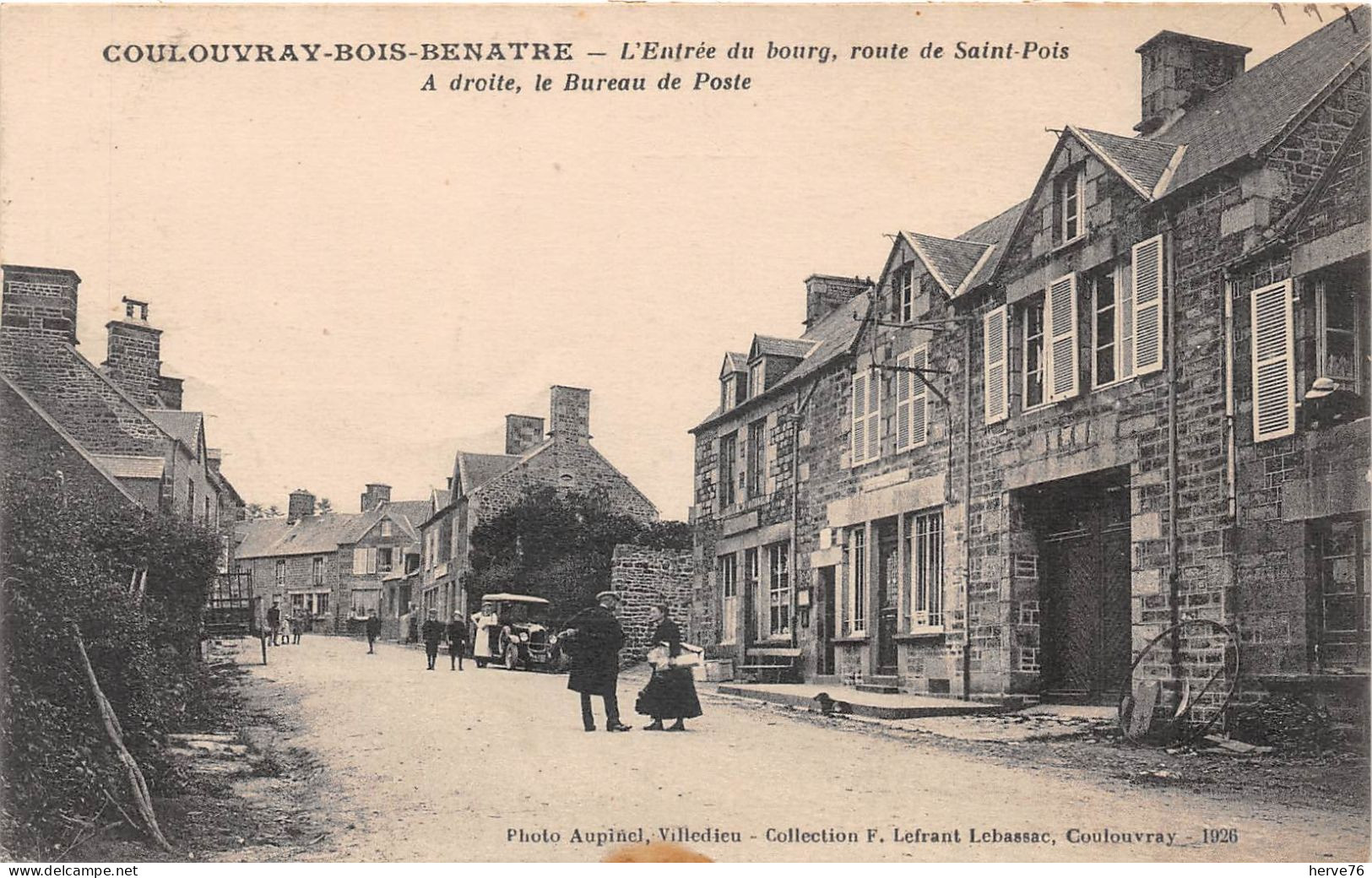 COULOUVRAY BOIS BENATRE - L'entrée Du Bourg, Route De Saint-Pois - à Droite Le Bureau De Poste - Sonstige & Ohne Zuordnung