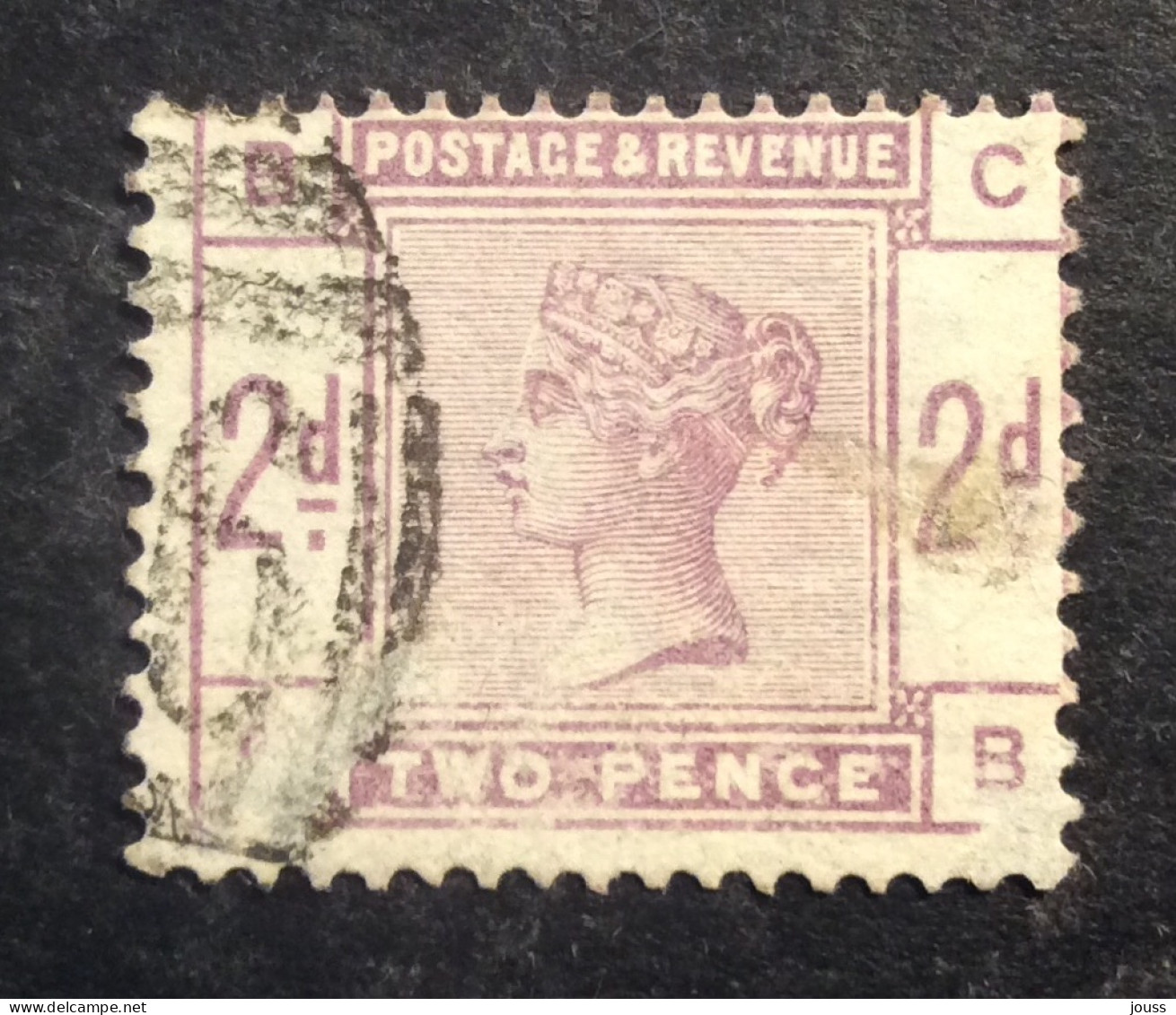 GB75 Victoria  2 P Violet YT 78 Couronne Oblitéré - Used Stamps