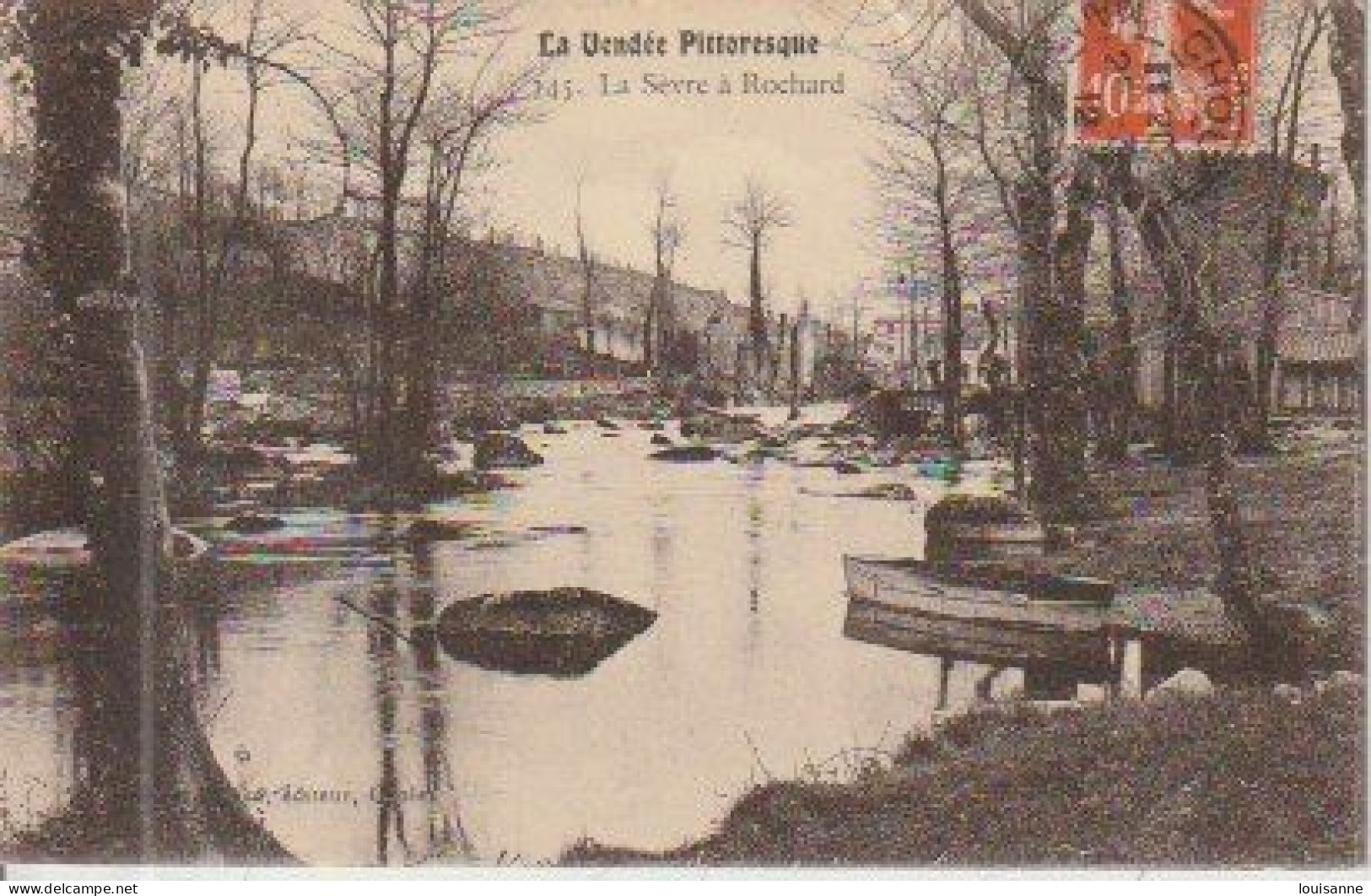 LA. VENDÉE. PITTORESQUE. LA. SÈVRE À ROCHARD. -  C P A. (. 24 / 4 / 93. ) Dos -            Circulé. -             Année. - Sonstige & Ohne Zuordnung