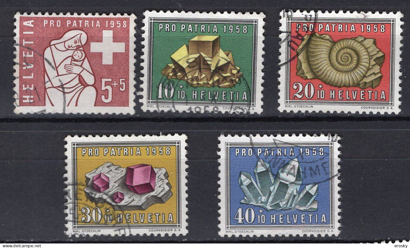 T3138 - SUISSE SWITZERLAND Yv N°606/10 Pro Patria Fete Nationale - Usados