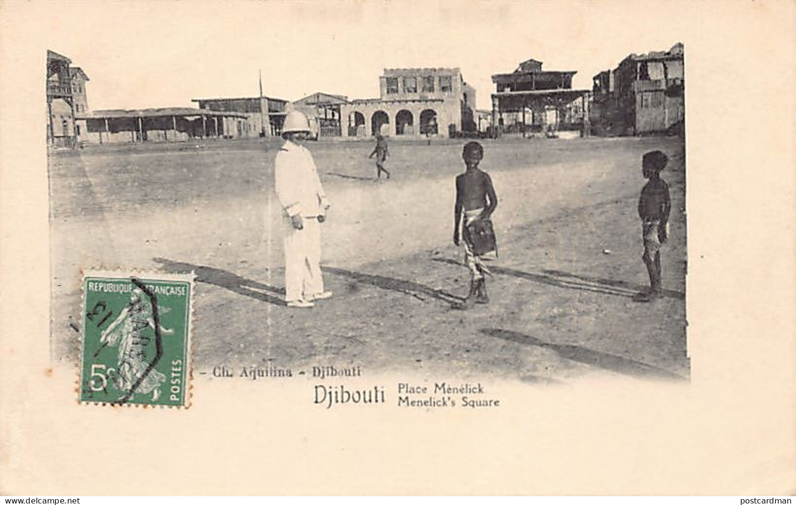 Djibouti - Place Ménélik - Ed. H. Grimaud - Cliché Ch. Aquilina  - Djibouti