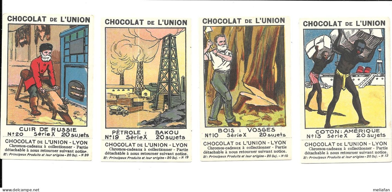 CY99 - IMAGES CHOCOLAT UNION - PETROLE BAKOU - COTON - CUIR DE RUSSIE - BOIS DES VOSGES - Other & Unclassified