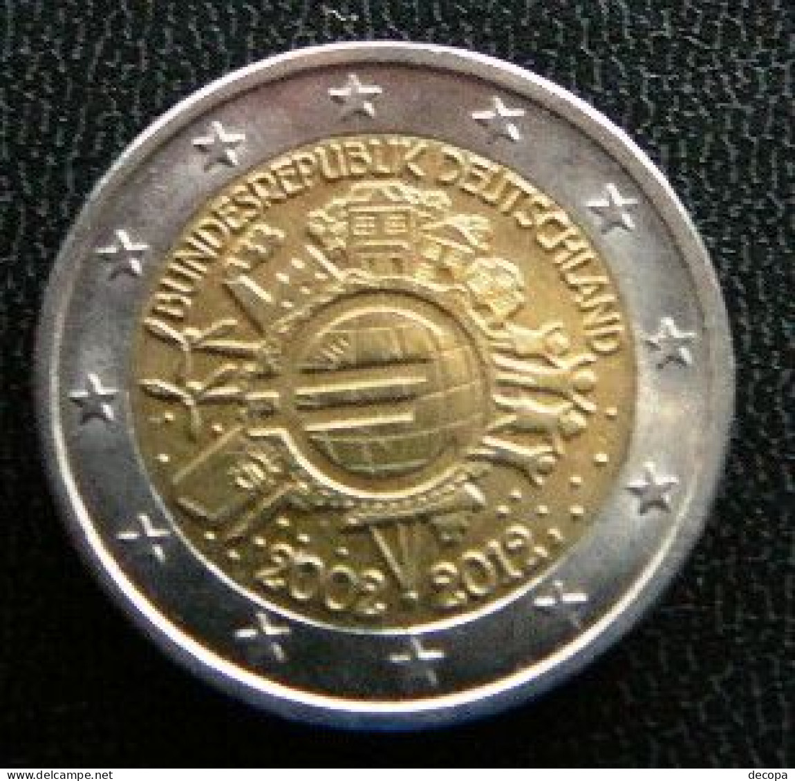 Germany - Allemagne - Duitsland   2 EURO 2012 J   10 Years Euro      Speciale Uitgave - Commemorative - Germania