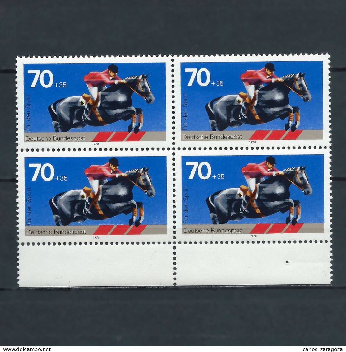 ALEMANIA 1978. Para El Deporte. Mi 965, YT 815, SG 1849, Sc B548. GERMANY Block MNH Stamps - Ungebraucht