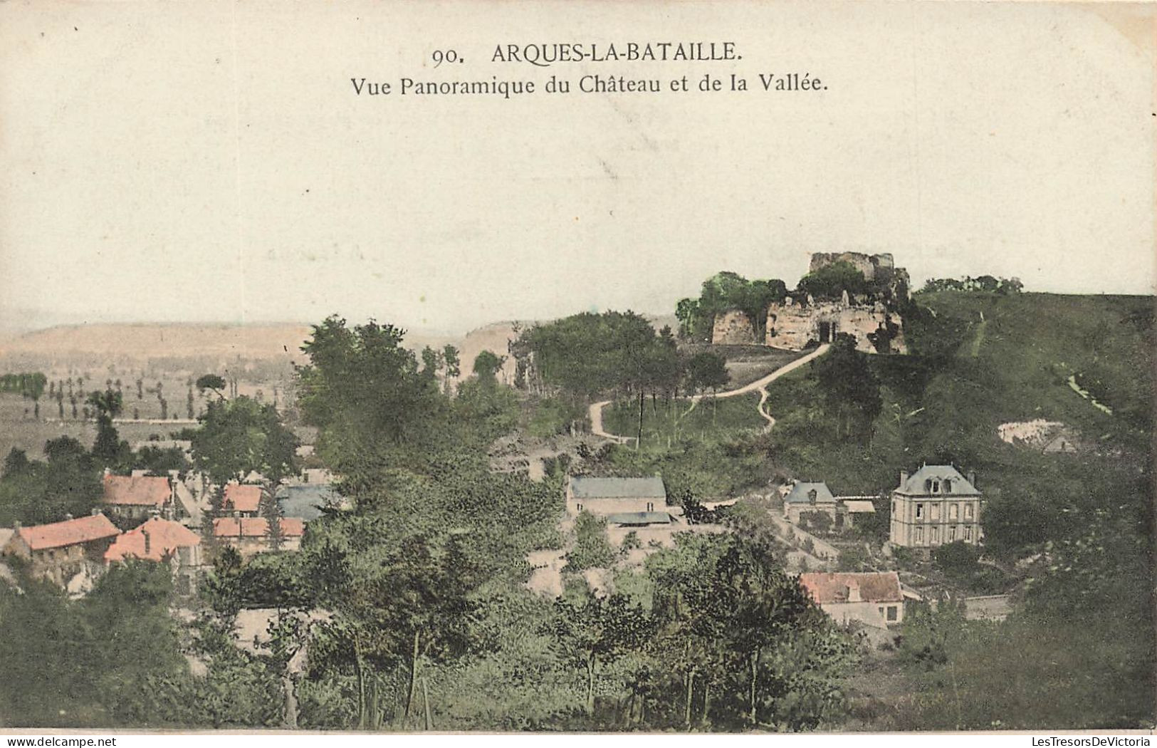 FRANCE - Arques La Bataille - Vue Panoramique Du Château Et De La Vallée - Carte Postale Ancienne - Arques-la-Bataille