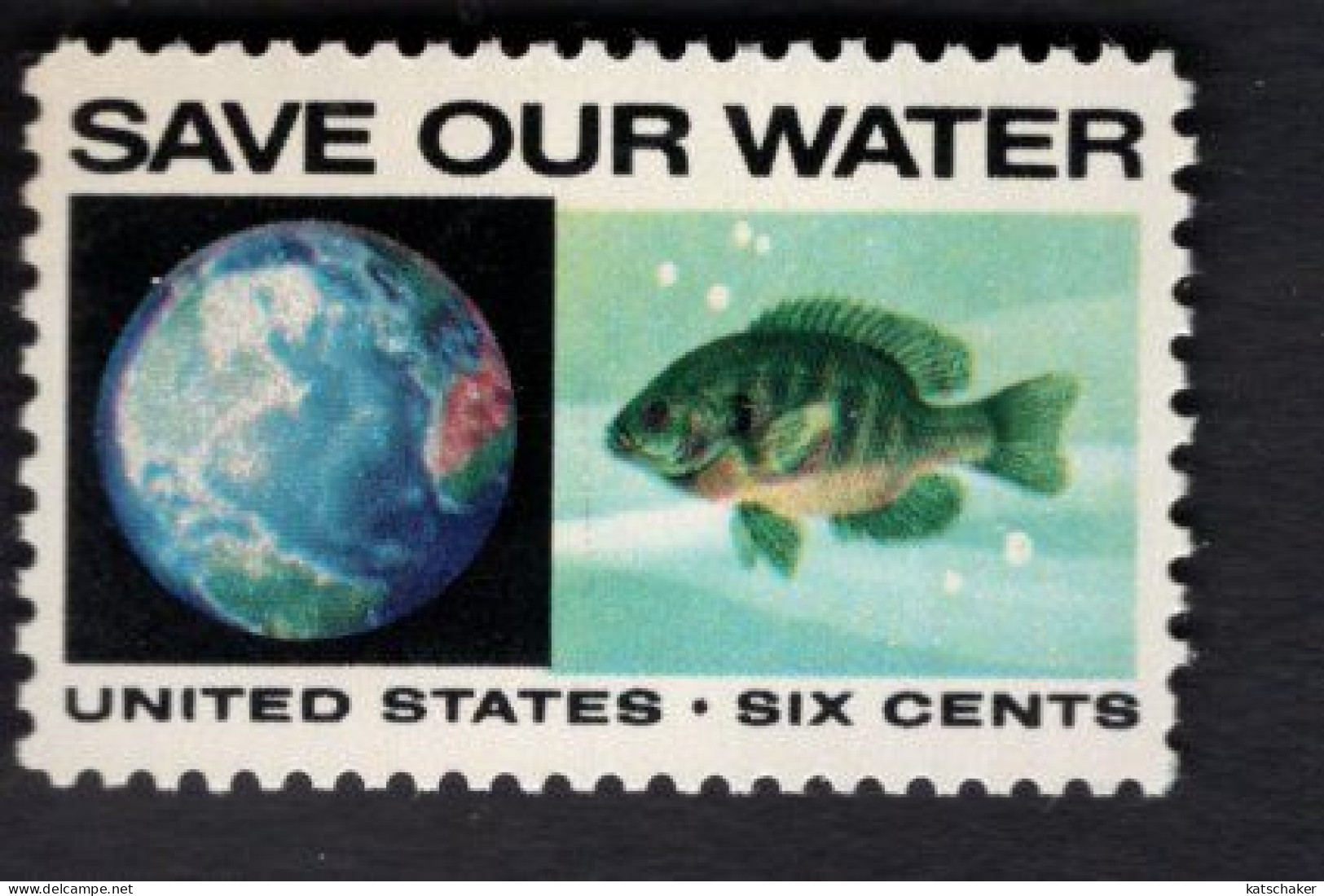 203635093 1970 SCOTT 1412 (XX) USA POSTFRIS MINT NEVER HINGED  - ANTI POLLUTION ISSUE - SAVE OUR WATER - GLOBE & BLUEGIL - Nuovi