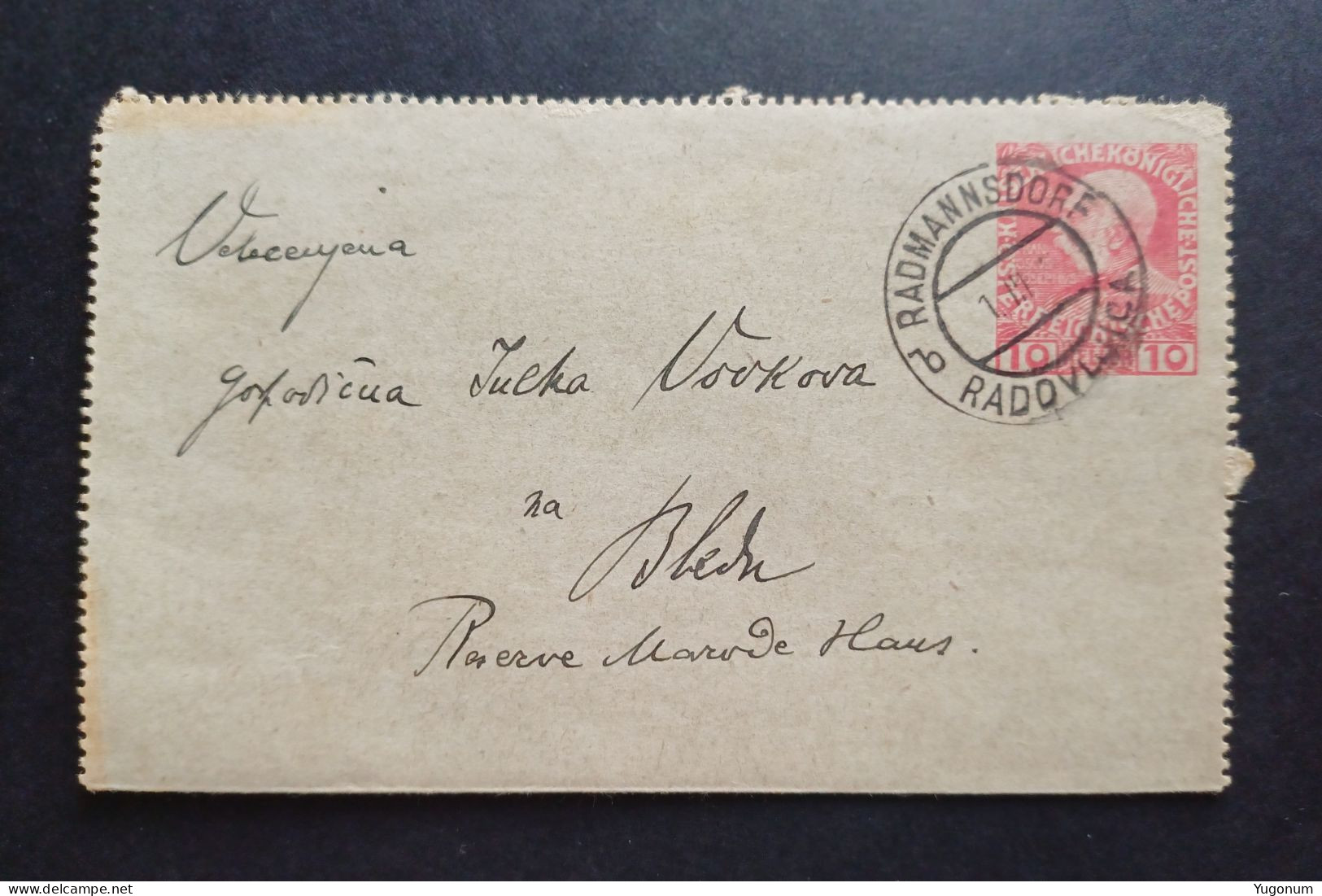 Austria-Hungary Slovenia 1905 Small Letter With Stamp RADOVLJICA / Radmannsdorf (No 3073) - Slowenien