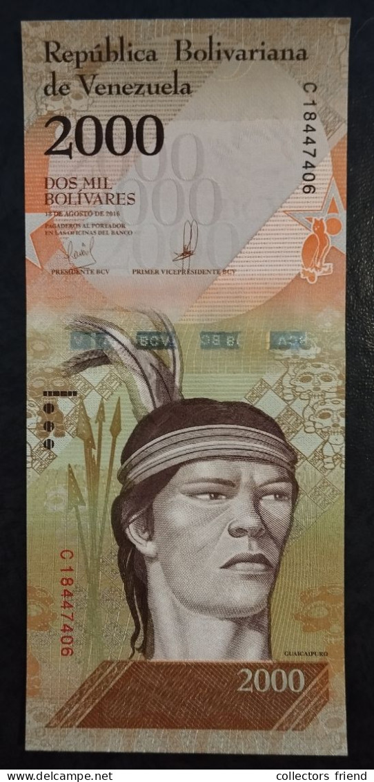 VENEZUELA 2000 Bolívares Year 2016 P96b UNC - Venezuela