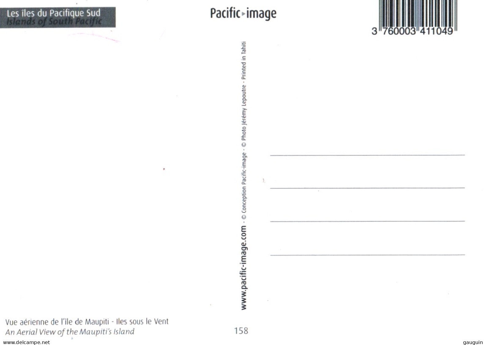 CPM - ILE De MAUPITI - Vue Aérienne ...  Edition Pacific-image - Frans-Polynesië