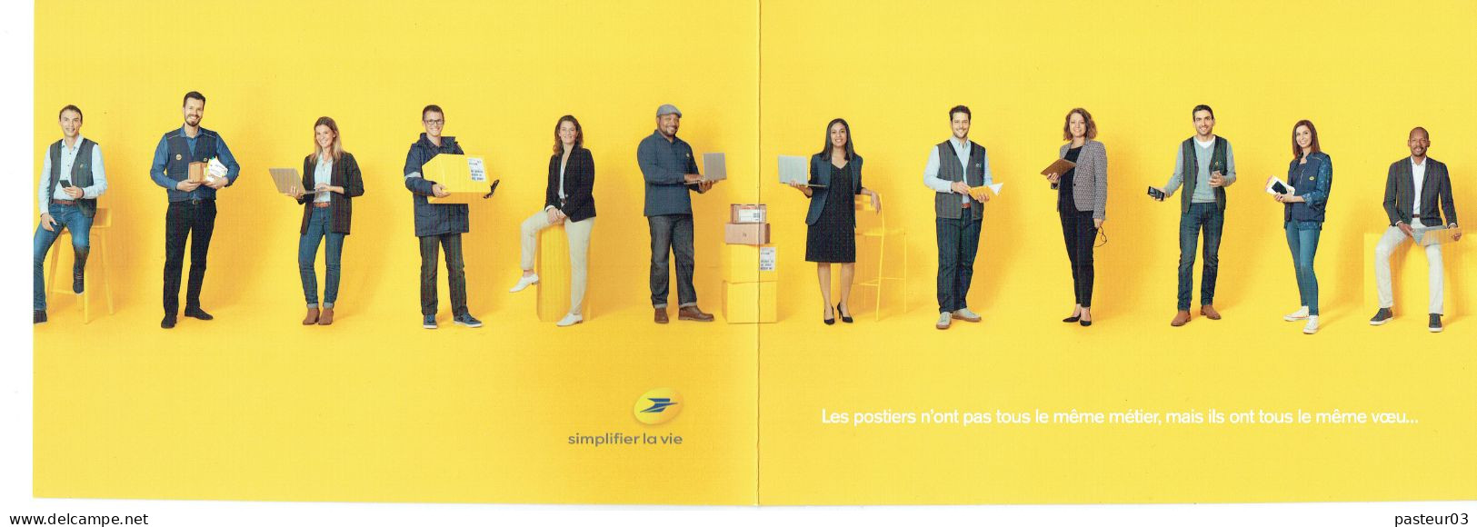 Prêt à Poster Vœux Interne Au Groupe La Poste 2019 Message #SimplifierLaVie Enveloppe 16,2 X 23 Cms - Listos A Ser Enviados: Otros (1995-...)