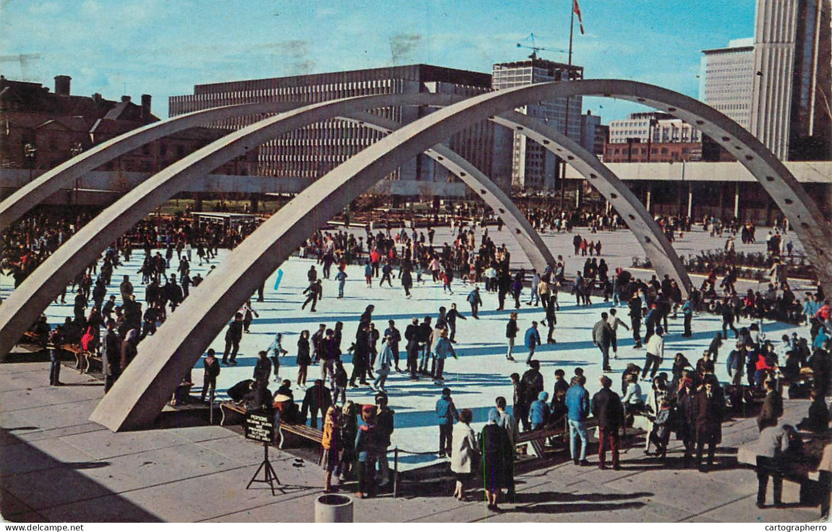 Canada Toronto Ontario Nathan Phillips Square Reflecting Pool Artificial Ice-rink - Toronto