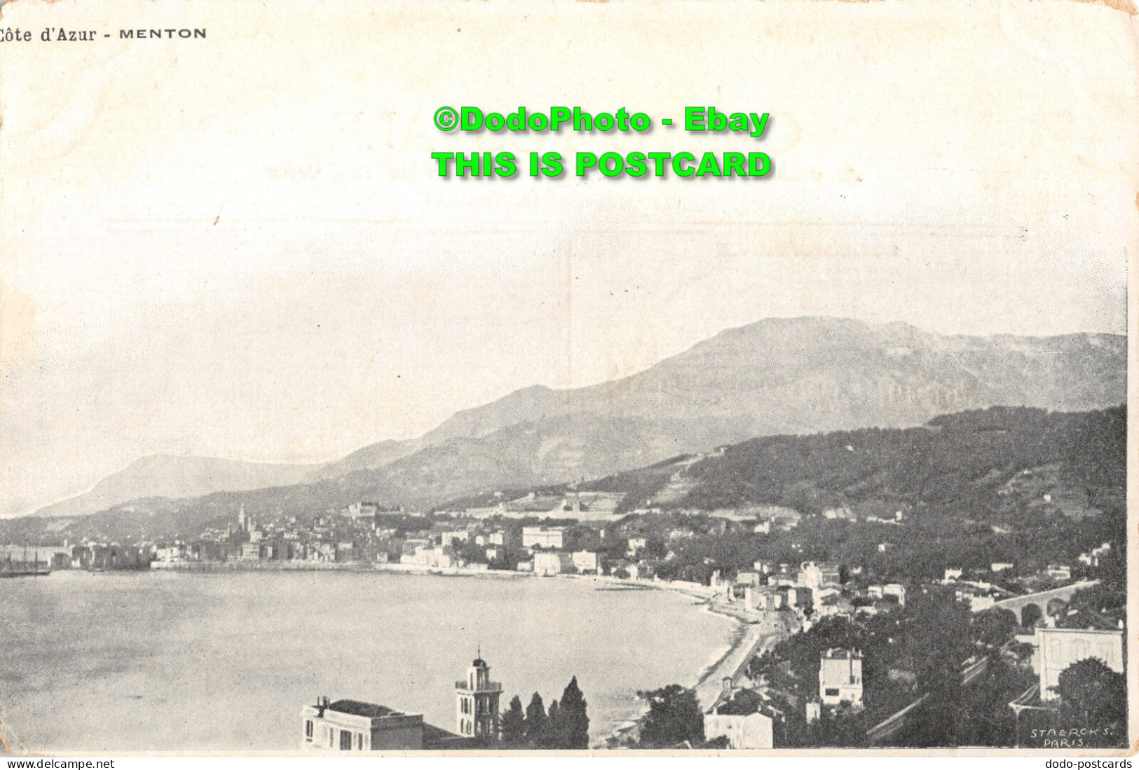 R424612 Cote D Azur. Menton. Postcard - Monde