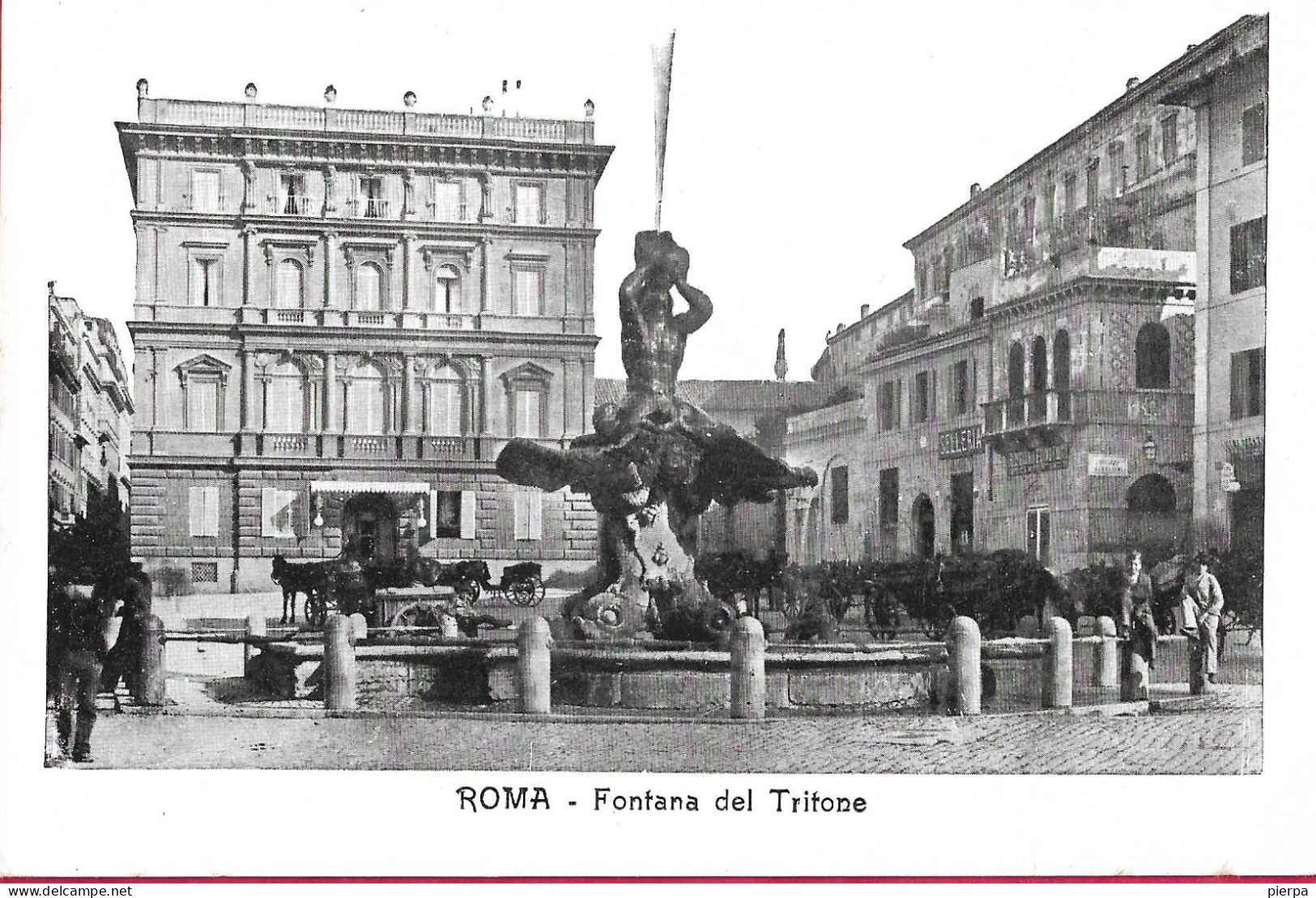 ROMA - FONTANA DEL TRITONE - FORMATO PICCOLO - EDIZ. ORIGINALE ANNI 30 - NUOVA - Andere Monumente & Gebäude