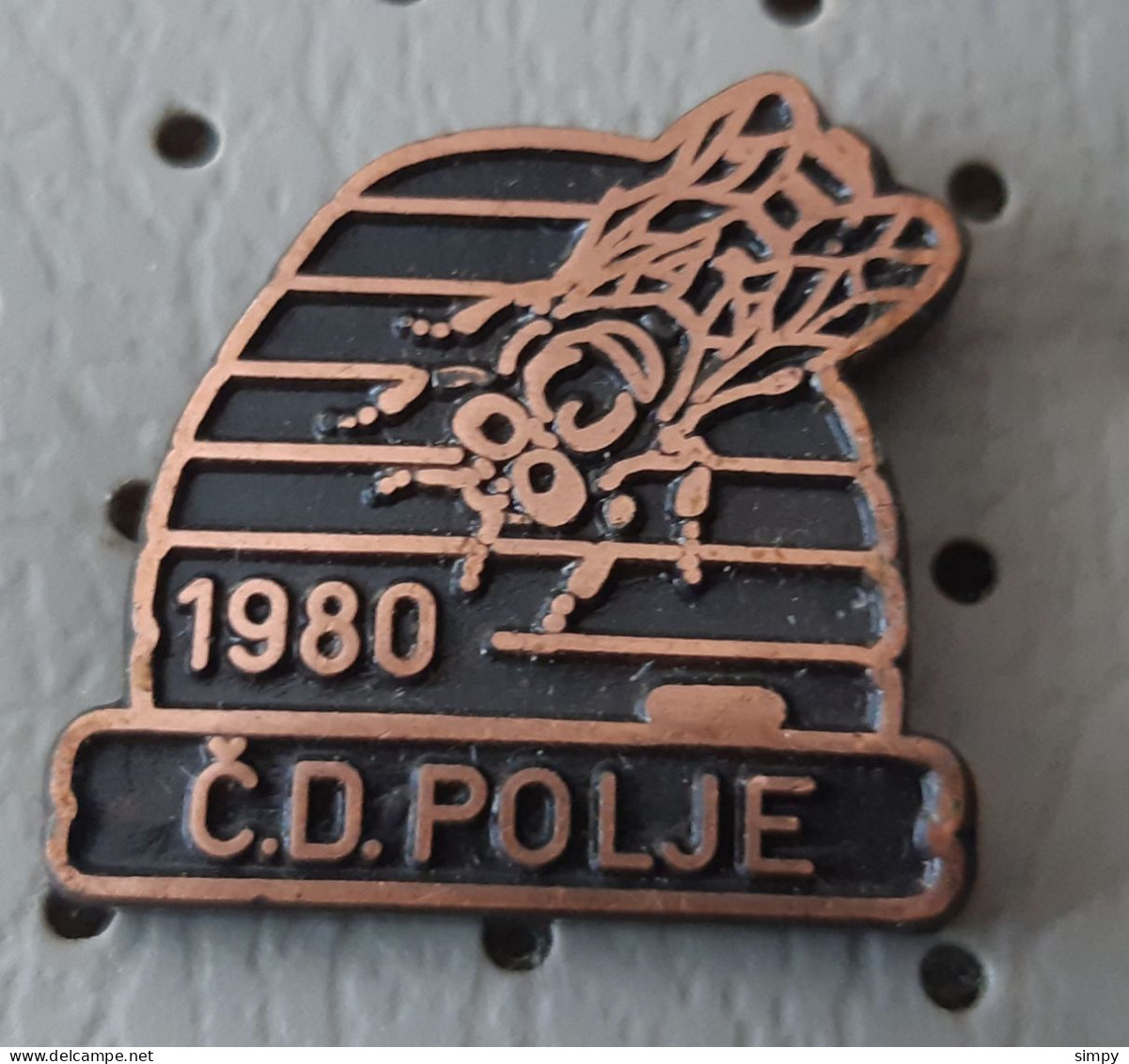 Beekeeping Society CD Polje 1980 Honey  Bee Bees Slovenia  Pin Badge - Animaux