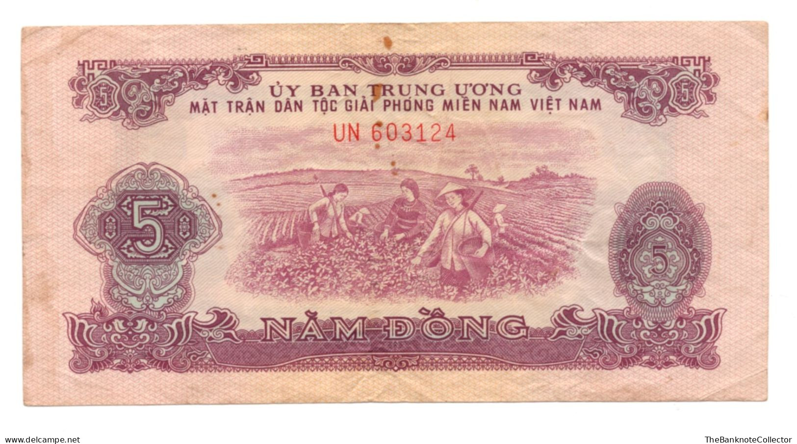 South Vietnam VietCong 5 Dong 1963 P-R6 VF - Viêt-Nam