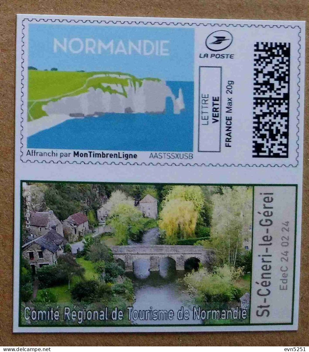 MTEL 39 : Commune Française Saint-Céneri-le-Gérei - Pont Sur La Sarthe (autocollant / Autoadhésif) - Unused Stamps