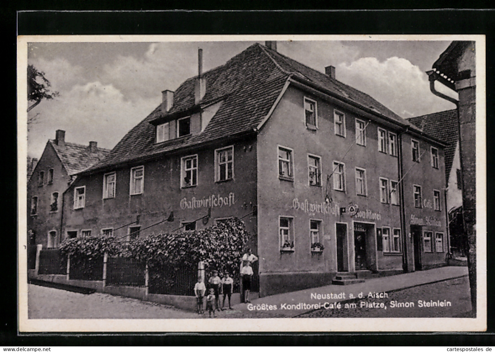 AK Neustadt A. D. Aisch, Grösstes Konditorei-Café Am Platze, Simon Steinlein  - Sonstige & Ohne Zuordnung