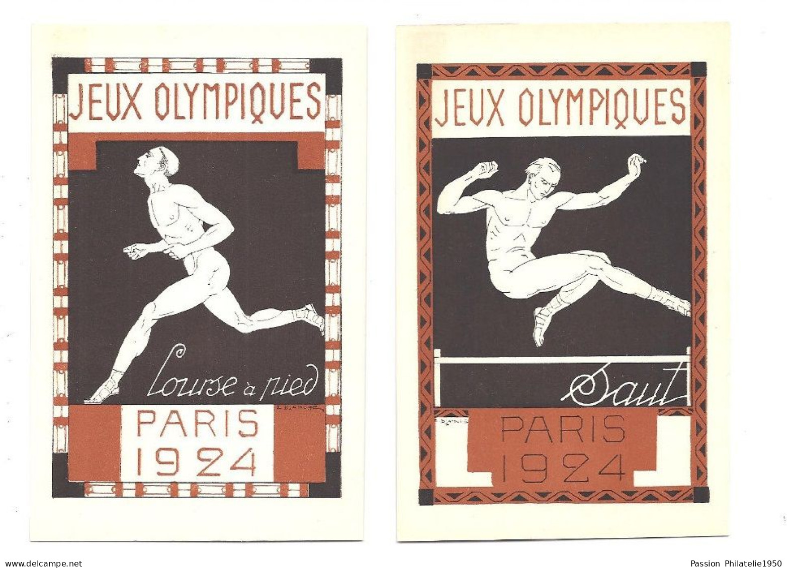 Série De 8 Cartes Jeux Olympiques PARIS 1924.Aviron,Boxe,Course,Javelot,Rugby,Lutte,Tennis,Saut - Olympic Games
