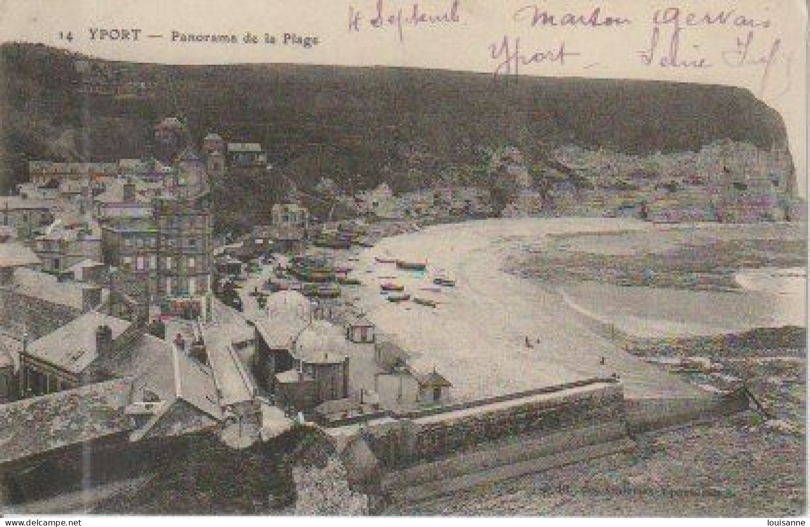 YPORT. ( 76 ).  PANORAMA   DE  LA  PLAGE   -  C P A. ( 24 / 4 / 95. ). - Yport