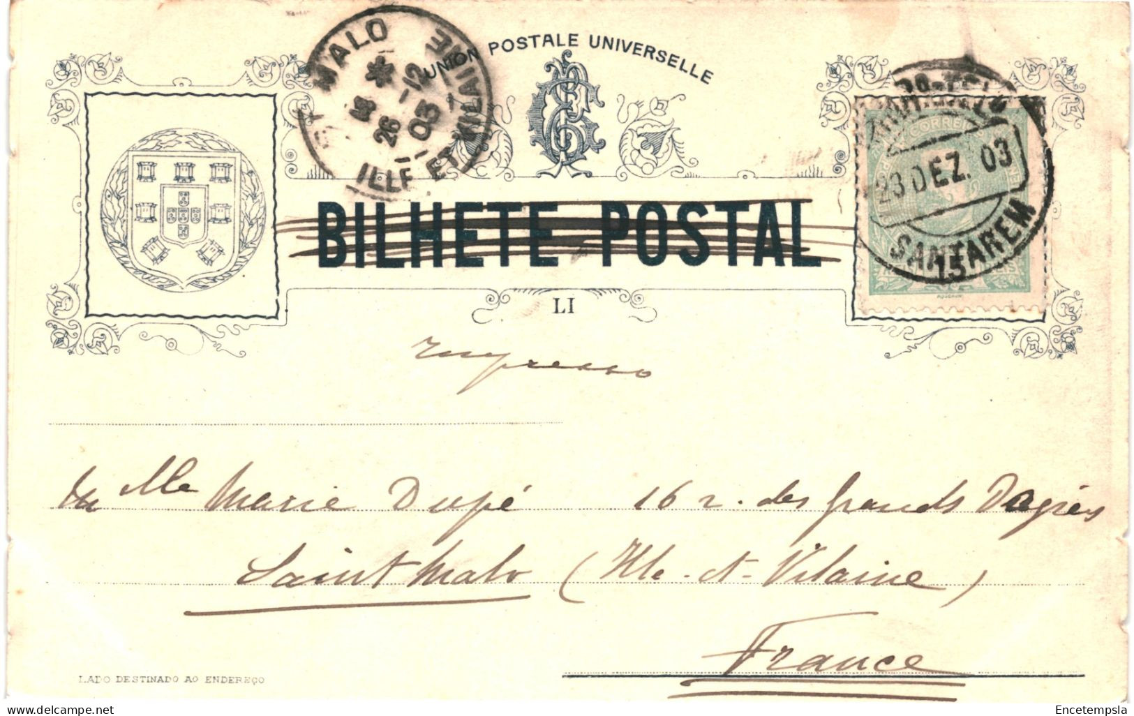CPA Carte Postale  Portugal Santarem As Cheias De 1902 Na Ribeira  1903 VM79818ok - Santarem