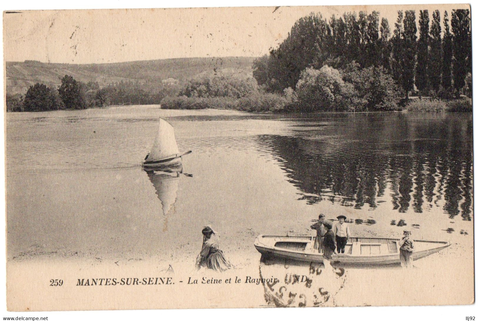 CPA 78 - MANTES SUR SEINE (Yvelines) - 259. La Seine Et Le Raynoir - ND (petite Animation) - Mantes La Jolie