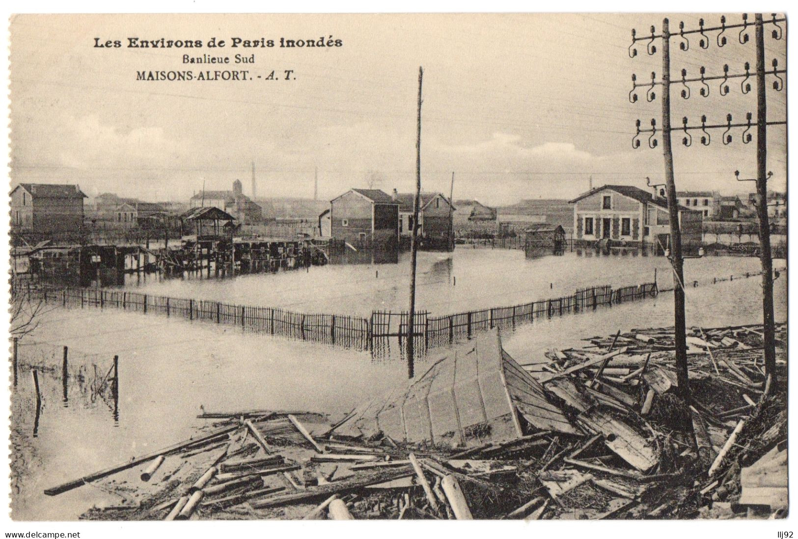 CPA 94 - MAISONS ALFORT (Val De Marne) - Les Environs De Paris Inondés - Banlieue Sud - A.T. - Maisons Alfort