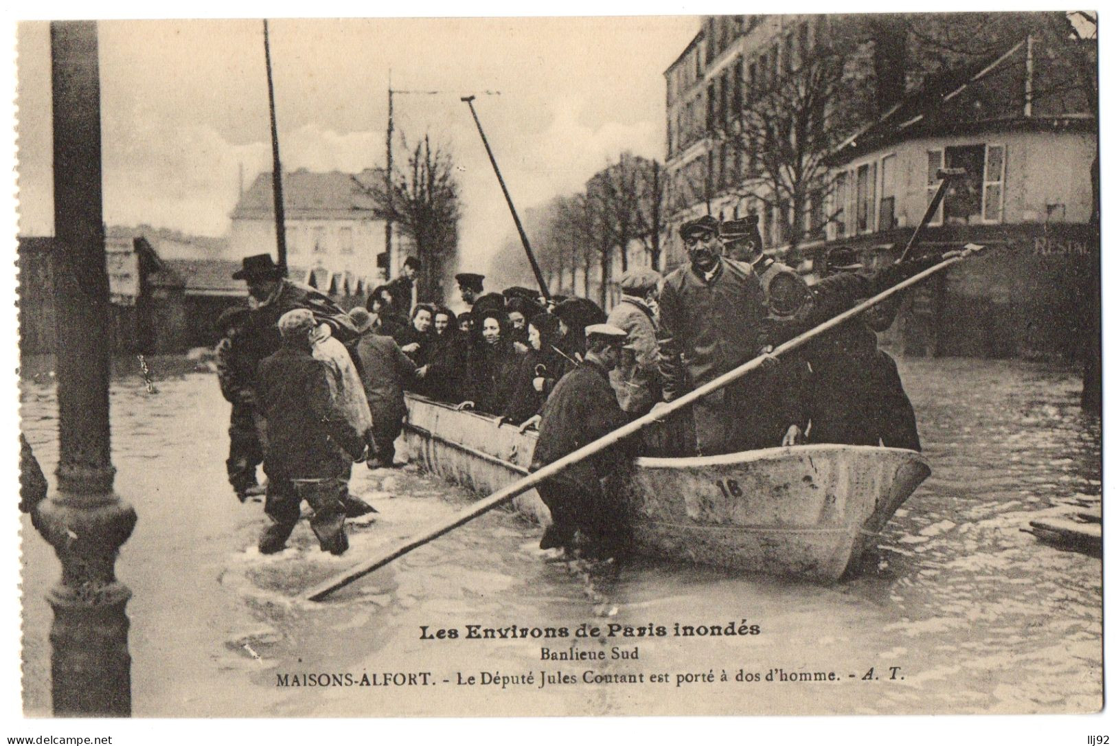 CPA 94 - MAISONS ALFORT (Val De Marne) - Le Député Jules Coutant Est Porté à Dos D'homme. Banlieue Sud. A.T. - Maisons Alfort