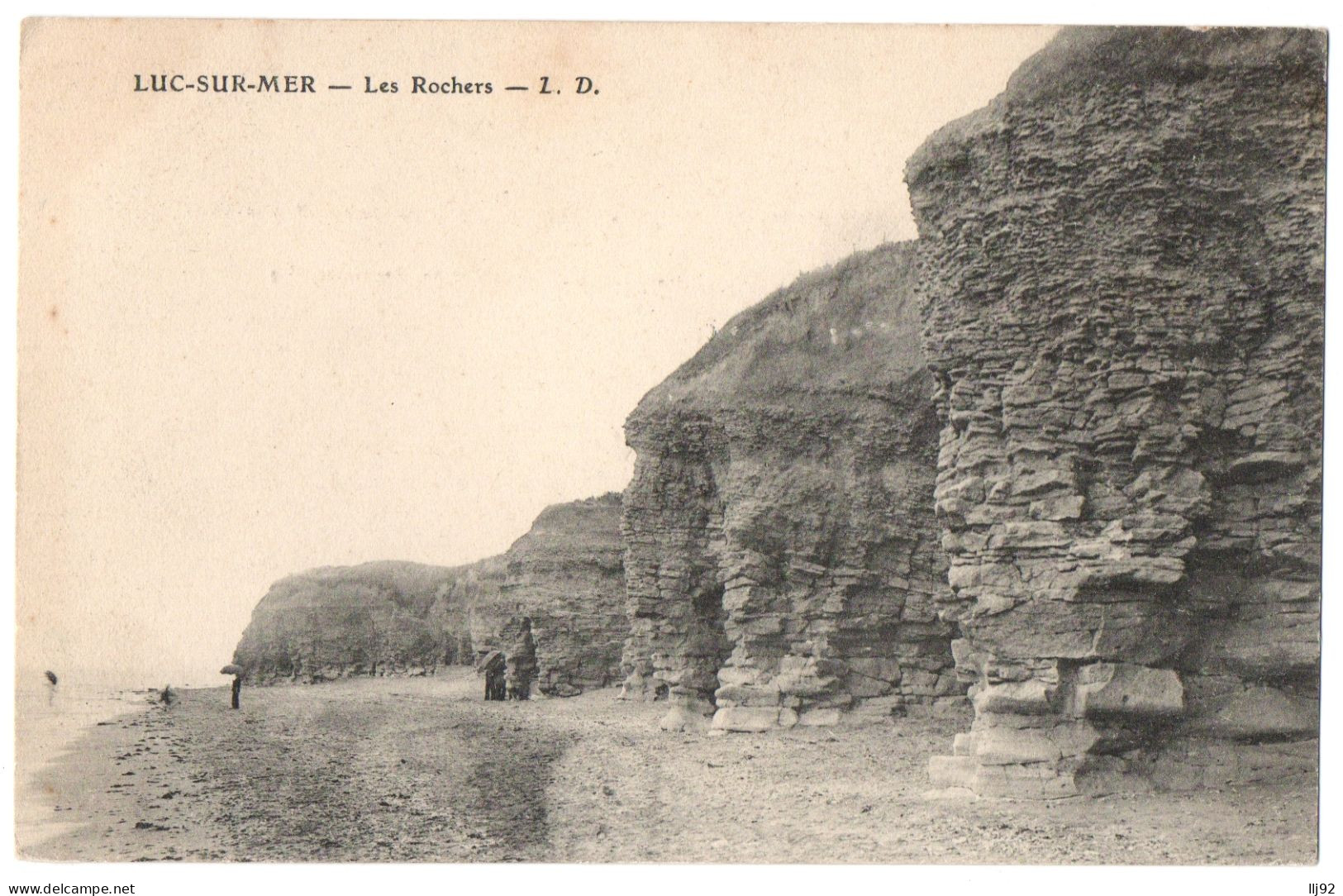 CPA 14 - LUC Sur Mer (Calvados) - Les Rochers - L. D. - Luc Sur Mer