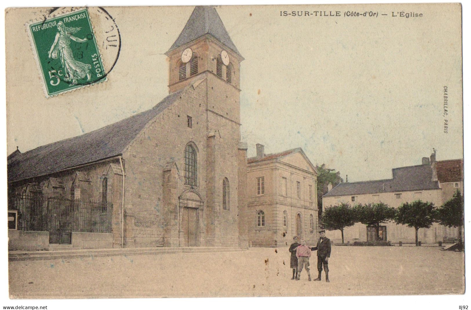 CPA 21 - IS SUR TILLE (Côte D'Or) - L'Eglise (petite Animation) - Is Sur Tille