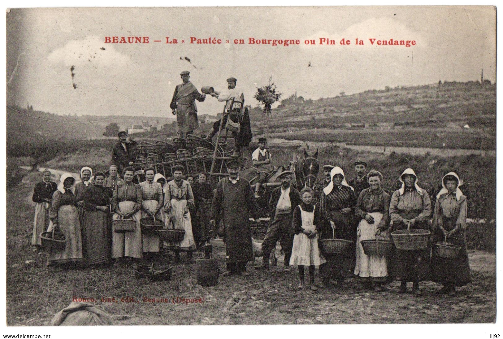 CPA 21 - BEAUNE (Côte D'Or) - La "Paulée" En Bourgogne Ou Fin De La Vendange (Belle Animat - Beaune