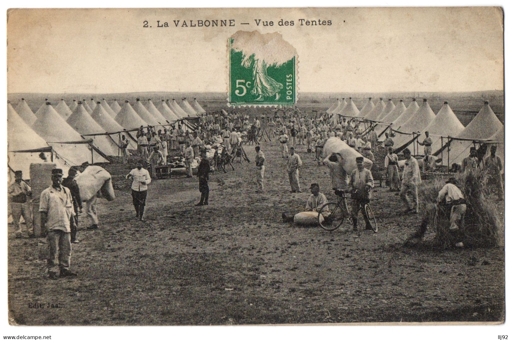 CPA 01 - La VALBONNE(Ain) - 2. Vue Des Tentes (Belle Animation Militaire Sur L'activité Du Camp) - Regimientos