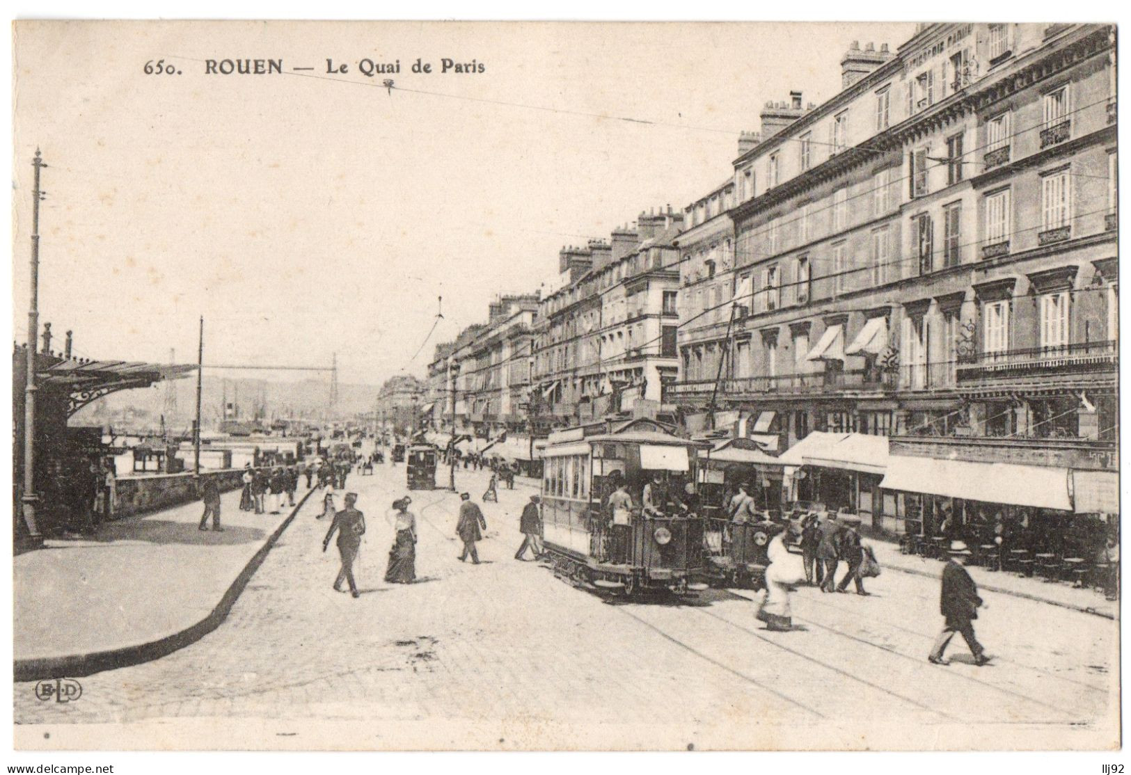 CPA 76 - ROUEN (Seine Maritime) - 650. Le Quai De Paris (animée, Tramway) - Rouen