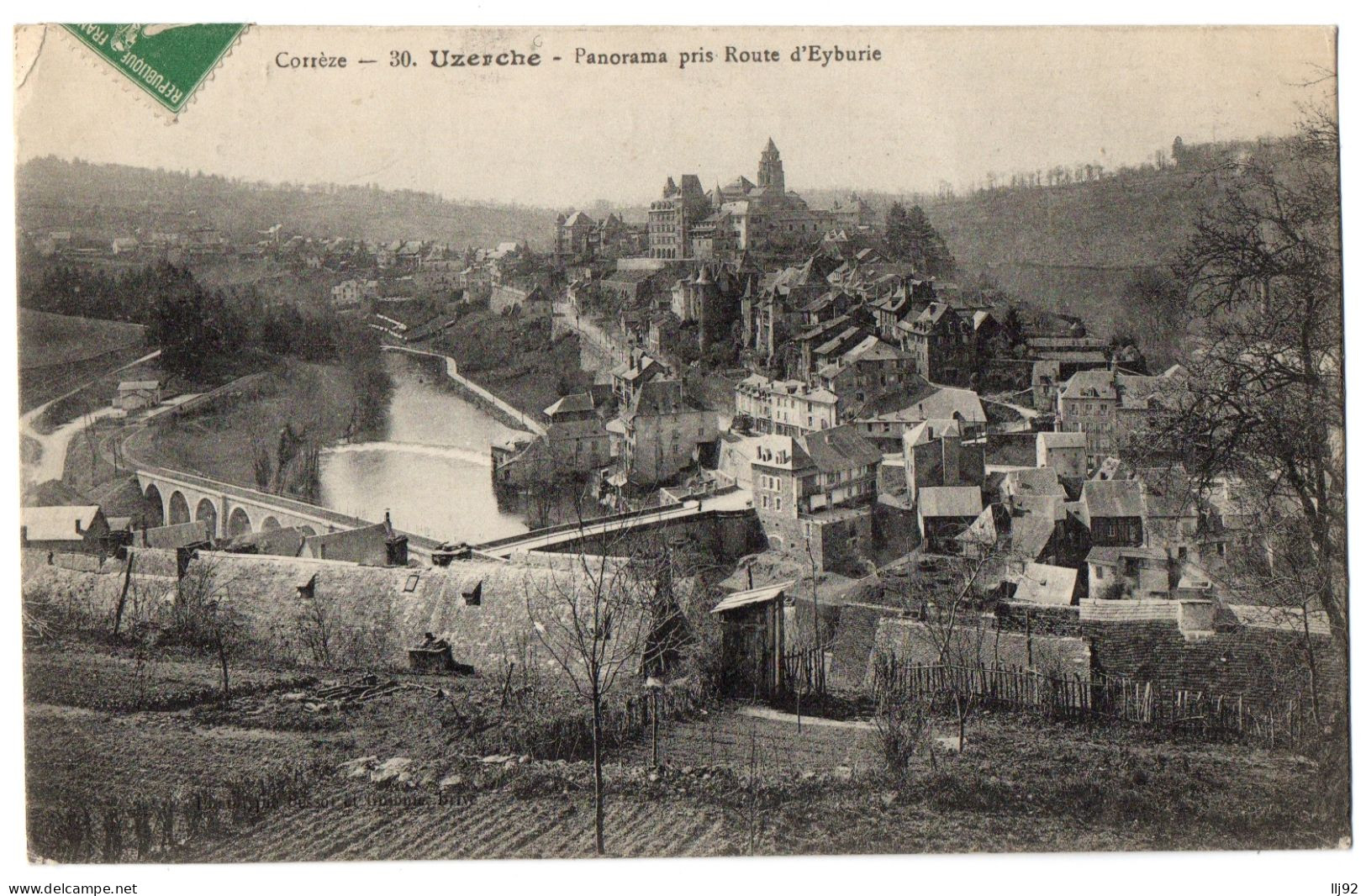 CPA 19 - UZERCHE (Corrèze) - 30. Panorama Pris Route D'Eyburie - Uzerche